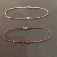 18k金mini微缩爱心限量版手链升级版密集珠珠